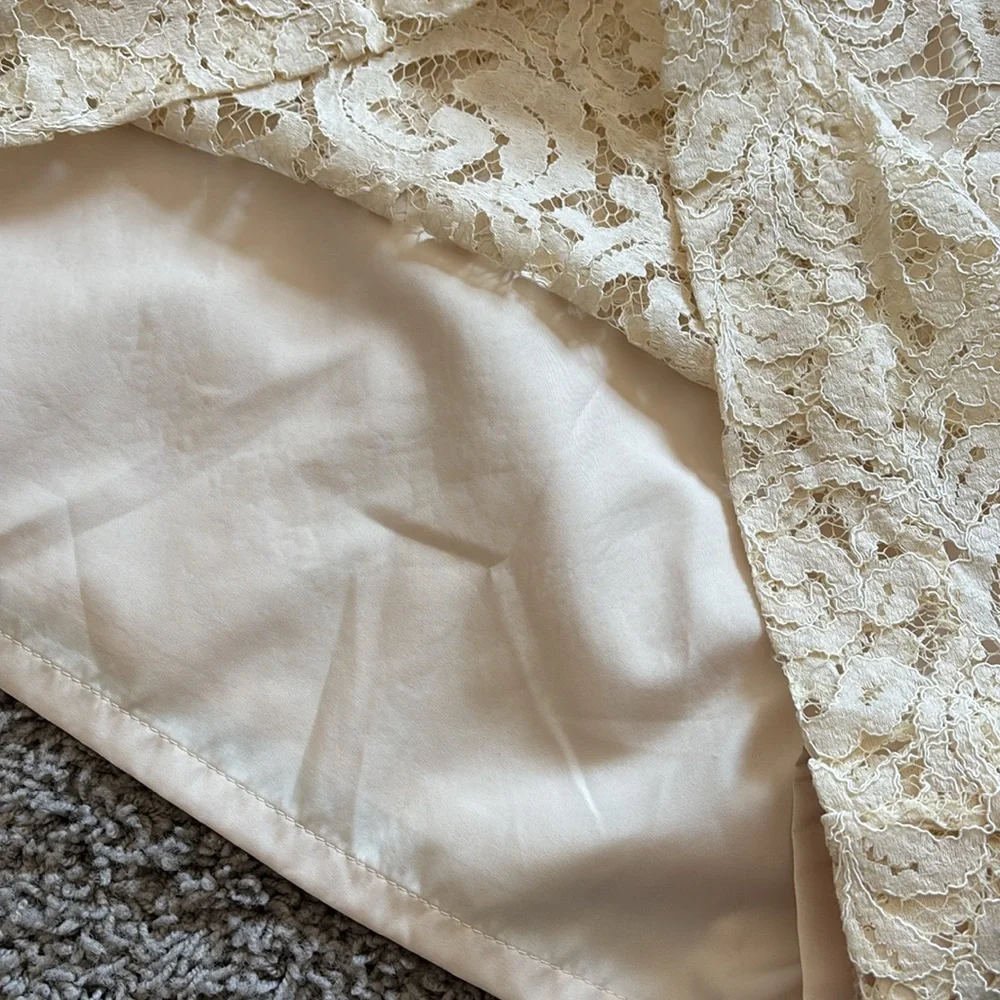 J Crew Lace Cream Dress
